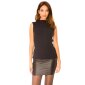 Eleganter Damen Rippstrick Pullunder mit Stehkragen Marine