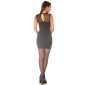 Sexy sleeveless mini dress waisted with tulle black UK 10 (S)