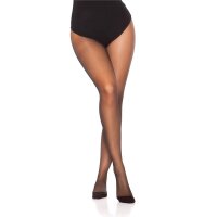 Sexy Damen Feinstrumpfhose mit Ziernaht Nylon Schwarz