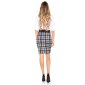 Elegant ladies square pencil skirt with belt black-white