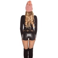 Damen Feinstrick Basic-Pullover mit Rollkragen Schwarz Einheitsgröße (34,36,38)