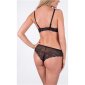 Sexy Unterwäsche BH-Set aus Spitze Dessous-Set Schwarz