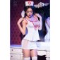 Sexy 4 pcs nurse outfit gogo set clubwear white/red UK 10/12 (S/M)