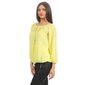 Ladies long-sleeved chiffon blouse with top and necklace yellow