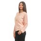 Elegant ladies long-sleeved shirt with chainlet and pearls apricot