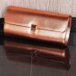 Elegante Damen Glamour Clutch Handtasche glänzend Roségold
