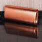 Elegante Damen Glamour Clutch Handtasche glänzend Roségold