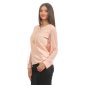 Elegant ladies long-sleeved shirt with chainlet and pearls apricot Onesize (UK 8,10,12)
