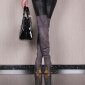Sexy ladies high heel overknee boots made of velvet grey