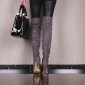 Sexy hochhackige Damen Overknee-Stiefel aus Samt Grau EUR 37