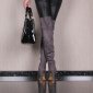 Sexy ladies high heel overknee boots made of velvet grey UK 4