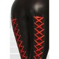 Sexy glossy leggings wet look with lacing black/red