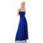Bodenlanges Cocktail Abendkleid mit Chiffon-Schleier Royal Blau