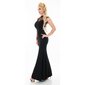 Glamouröses bodenlanges Gala Abendkleid mit Chiffon Schwarz 40 (L)