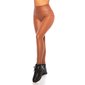 Sexy Thermo Glanz Leggings mit Futter Wetlook Braun