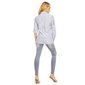 Elegant ladies long-sleeved blouse striped blue-white