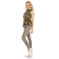 Ärmellose Damen Jeansbluse in Army-Look Camouflage-Olivgrün