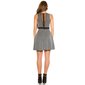 Ärmelloses Damen A-Linien Kleid mit Netzstoff Grau meliert 40 (L)