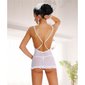 Sexy Negligee aus Netzstoff mit Perlen Dessous Weiß