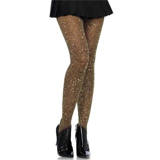Sexy Leg Avenue nylon tights pantyhose with glitter black Onesize (UK 8,10,12)
