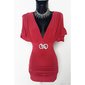 Elegant mini dress with rhinestone buckle dark fuchsia
