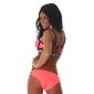Sexy Damen Push-Up Bikini "LOVE" mit Trägern Neon Aprikot