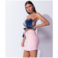 Sexy short womens corduroy mini skirt pink