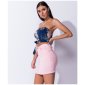 Sexy short womens corduroy mini skirt pink