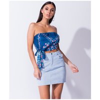Sexy short womens corduroy mini skirt light blue