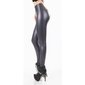 Sexy thermo leggings in shiny wet look with warm lining grey