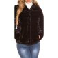 Damen Winter Wendejacke gesteppt und gefüttert Schwarz