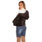 Damen Winter Wendejacke gesteppt und gefüttert Schwarz