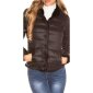 Damen Winter Wendejacke gesteppt und gefüttert Schwarz