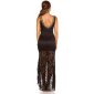 Floor-length glamour evening dress in red carpet look black