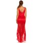 Floor-length glamour evening dress in red carpet look red