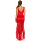 Bodenlanges Glamour Abendkleid Red Carpet-Look Rot 38 (M)