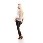 Elegant womens  tunic shirt made of lace creme-white