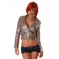 Sequined womens glamour blazer jacket party bronze 