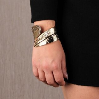 Edler Damen Party Armreif Armband Modeschmuck Gold