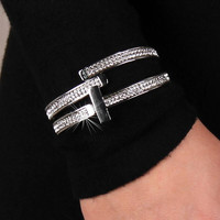 Precious womens party armlet bracelet with rhinestones...