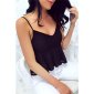 Sweet womens strappy top made of lace black UK 12 (L)