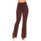 Glamour womens trousers with wide legs and glitter party wine-red