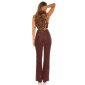 Glamour womens trousers with wide legs and glitter party wine-red