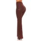 Glamour Damenhose mit weitem Bein und Glitzer Party Bordeaux Einheitsgröße (34,36,38)
