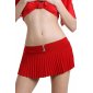 Ultra short womens pleated miniskirt gogo clubwear red Onesize (UK 8,10,12)