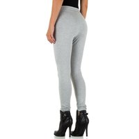 Eng anliegende Damen Stretchhose Treggings Hellgrau