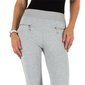 Eng anliegende Damen Stretchhose Treggings Hellgrau