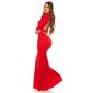 Bodenlanges Damen Glitzer-Abendkleid Red-Carpet Look Rot