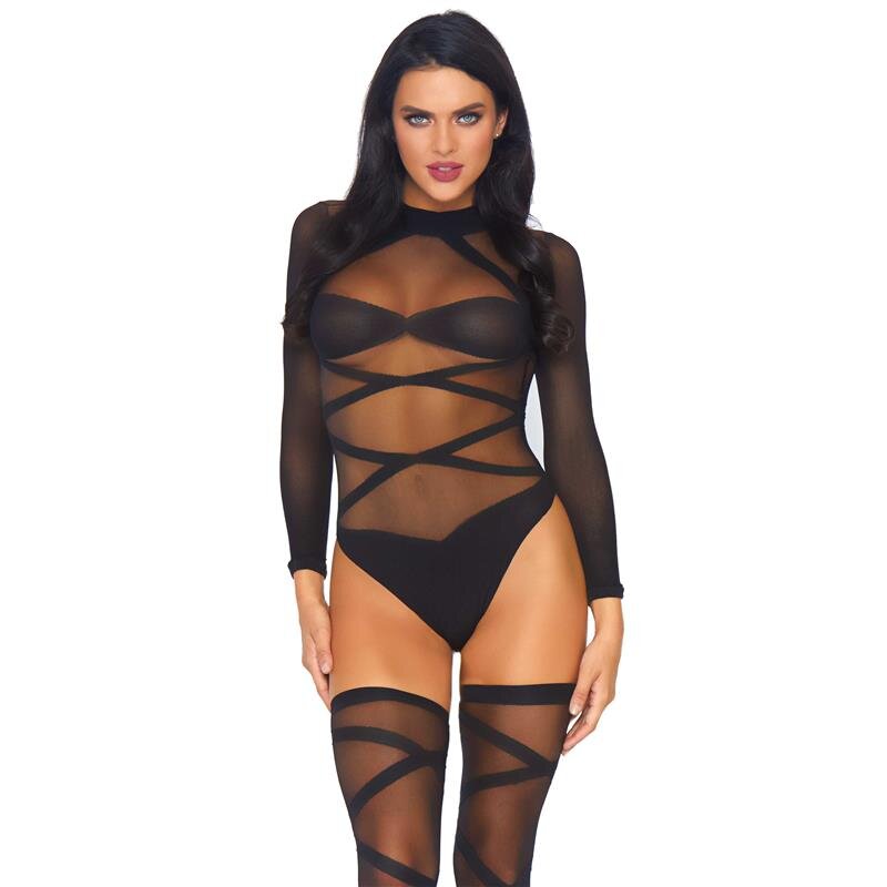 Sexy 2-tlg Damen Dessous-Set Body + Strümpfe, 31,95 €