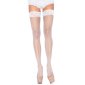 Sexy Leg Avenue fishnet stockings with lace top white  Onesize (UK 8,10,12)